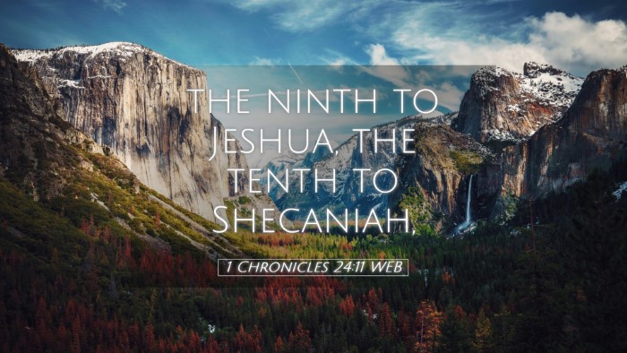 Picture 05 - 1 Chronicles 24:11 WEB Desktop Wallpaper - the ninth to Jeshua, the tenth to - Desktop Bible Verse Wallpaper