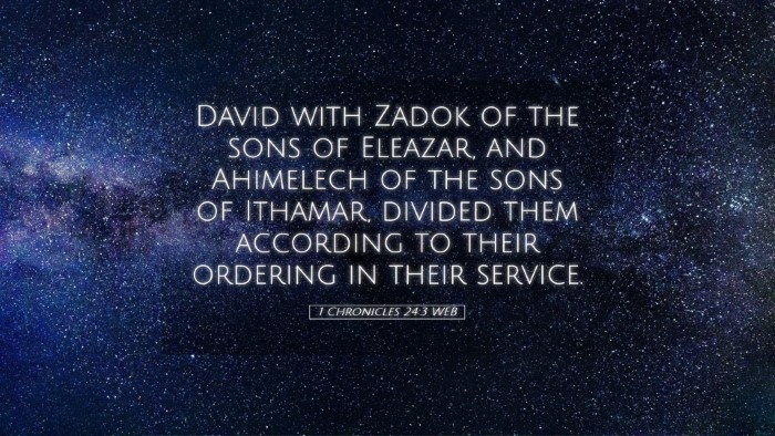 Picture 05 - 1 Chronicles 24:3 WEB Desktop Wallpaper - David with Zadok of the sons of Eleazar, and - Desktop Bible Verse Wallpaper