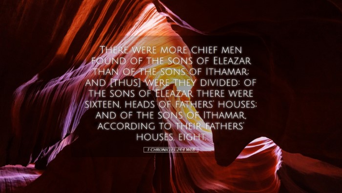 Picture 05 - 1 Chronicles 24:4 WEB Desktop Wallpaper - There were more chief men found of the sons of - Desktop Bible Verse Wallpaper