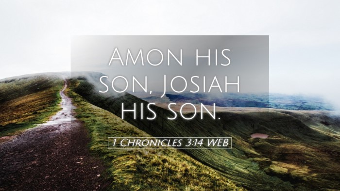 Picture 05 - 1 Chronicles 3:14 WEB Desktop Wallpaper - Amon his son, Josiah his - Desktop Bible Verse Wallpaper