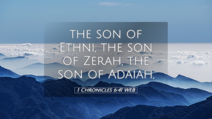 Picture 05 - 1 Chronicles 6:41 WEB Desktop Wallpaper - the son of Ethni, the son of Zerah, the son of - Desktop Bible Verse Wallpaper