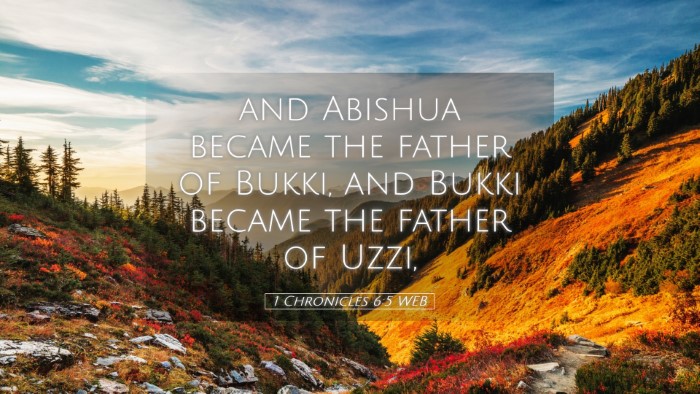 Picture 05 - 1 Chronicles 6:5 WEB Desktop Wallpaper - and Abishua became the father of Bukki, and Bukki - Desktop Bible Verse Wallpaper