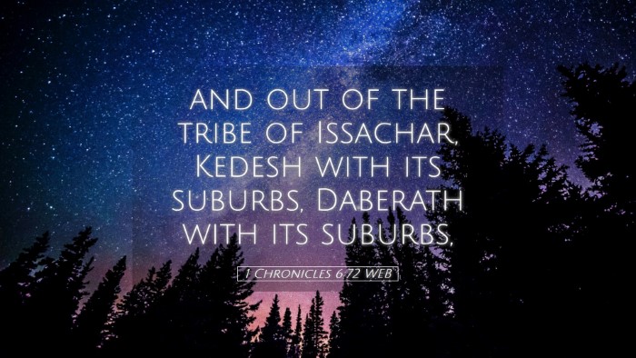 Picture 05 - 1 Chronicles 6:72 WEB Desktop Wallpaper - and out of the tribe of Issachar, Kedesh with its - Desktop Bible Verse Wallpaper