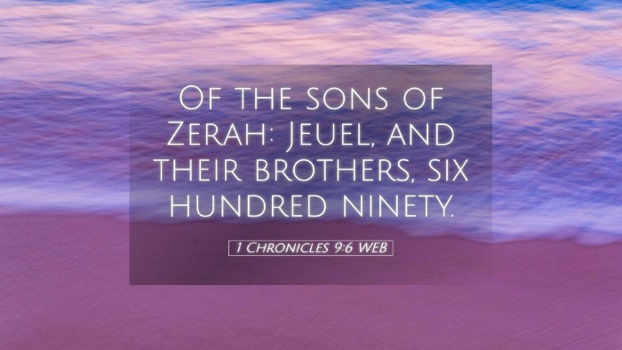 Picture 05 - 1 Chronicles 9:6 WEB Desktop Wallpaper - Of the sons of Zerah: Jeuel, and their brothers, - Desktop Bible Verse Wallpaper