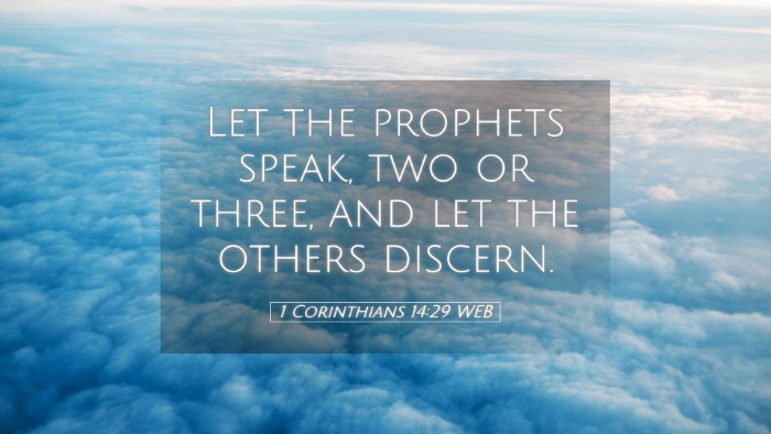 Picture 05 - 1 Corinthians 14:29 WEB Desktop Wallpaper - Let the prophets speak, two or three, and let the - Desktop Bible Verse Wallpaper