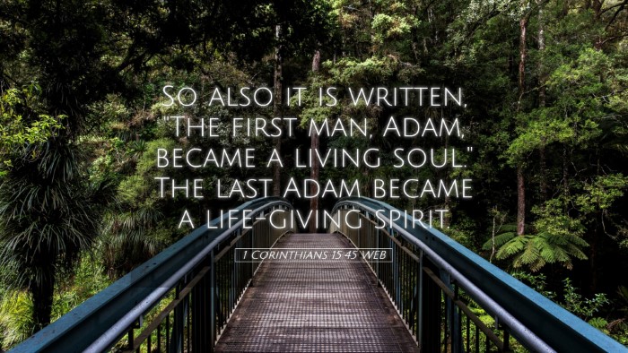 Picture 05 - 1 Corinthians 15:45 WEB Desktop Wallpaper - So also it is written, 