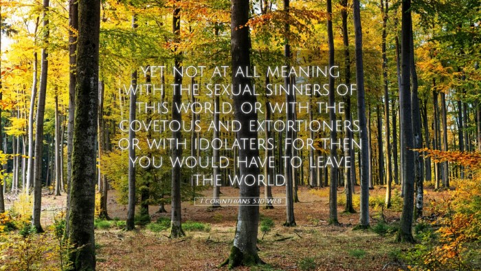Picture 05 - 1 Corinthians 5:10 WEB Desktop Wallpaper - yet not at all meaning with the sexual sinners of - Desktop Bible Verse Wallpaper