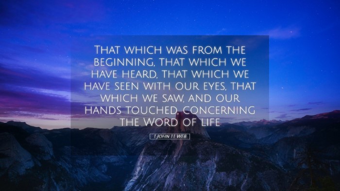 Picture 05 - 1 John 1:1 WEB Desktop Wallpaper - That which was from the beginning, that which we - Desktop Bible Verse Wallpaper