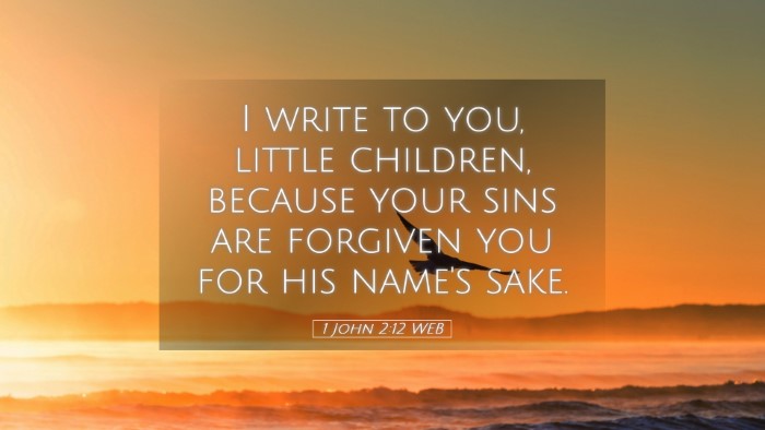 Picture 05 - 1 John 2:12 WEB Desktop Wallpaper - I write to you, little children, because your - Desktop Bible Verse Wallpaper