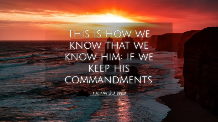 Picture 05 - 1 John 2:3 WEB Desktop Wallpaper - This is how we know that we know him: if we keep - Desktop Bible Verse Wallpaper