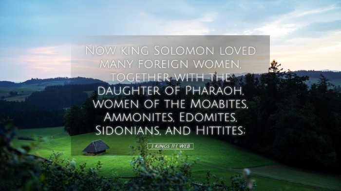 Picture 05 - 1 Kings 11:1 WEB Desktop Wallpaper - Now king Solomon loved many foreign women, - Desktop Bible Verse Wallpaper