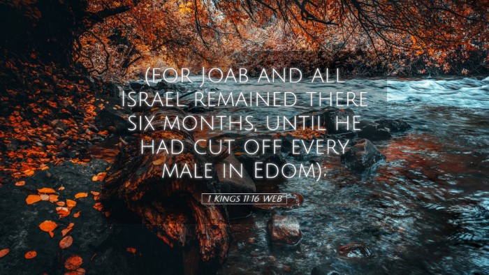 Picture 05 - 1 Kings 11:16 WEB Desktop Wallpaper - (for Joab and all Israel remained there six - Desktop Bible Verse Wallpaper