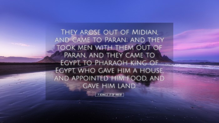 Picture 05 - 1 Kings 11:18 WEB Desktop Wallpaper - They arose out of Midian, and came to Paran; and - Desktop Bible Verse Wallpaper