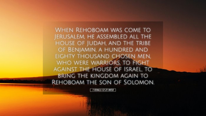 Picture 05 - 1 Kings 12:21 WEB Desktop Wallpaper - When Rehoboam was come to Jerusalem, he assembled - Desktop Bible Verse Wallpaper
