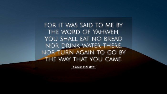 Picture 05 - 1 Kings 13:17 WEB Desktop Wallpaper - for it was said to me by the word of Yahweh, You - Desktop Bible Verse Wallpaper