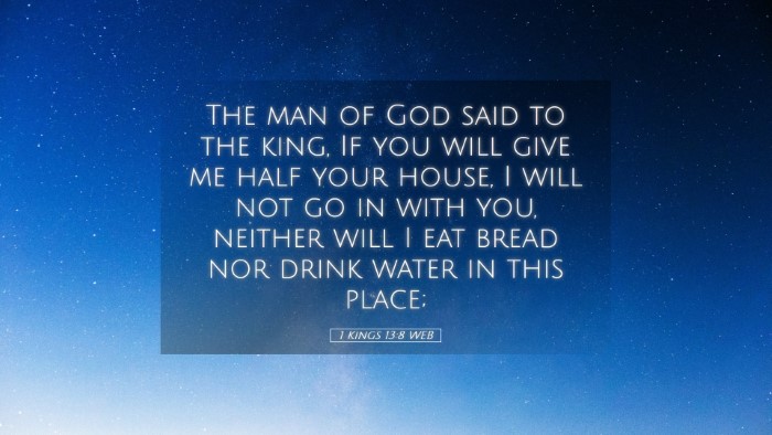 Picture 05 - 1 Kings 13:8 WEB Desktop Wallpaper - The man of God said to the king, If you will give - Desktop Bible Verse Wallpaper