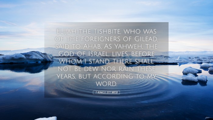 Picture 05 - 1 Kings 17:1 WEB Desktop Wallpaper - Elijah the Tishbite, who was of the foreigners of - Desktop Bible Verse Wallpaper
