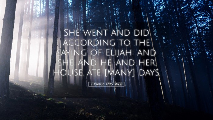 Picture 05 - 1 Kings 17:15 WEB Desktop Wallpaper - She went and did according to the saying of - Desktop Bible Verse Wallpaper