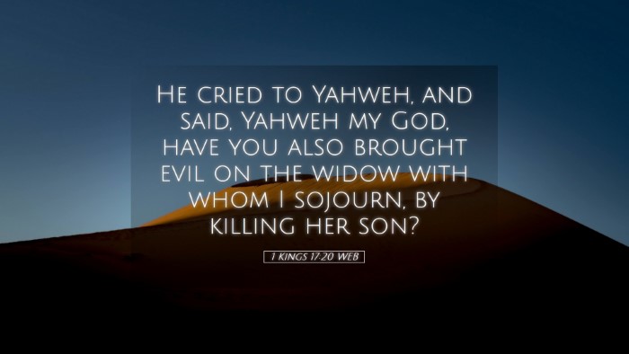 Picture 05 - 1 Kings 17:20 WEB Desktop Wallpaper - He cried to Yahweh, and said, Yahweh my God, have - Desktop Bible Verse Wallpaper