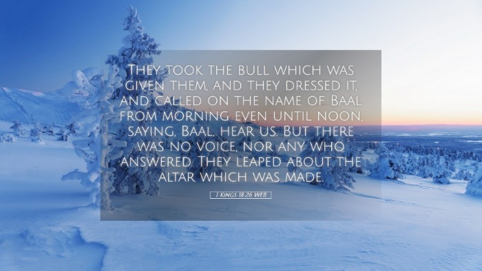 Picture 05 - 1 Kings 18:26 WEB Desktop Wallpaper - They took the bull which was given them, and they - Desktop Bible Verse Wallpaper