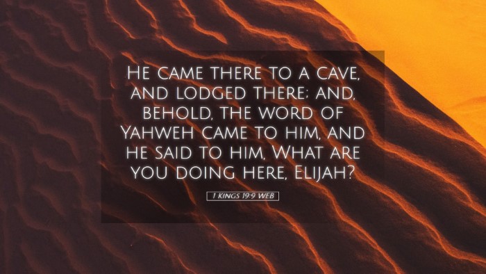 Picture 05 - 1 Kings 19:9 WEB Desktop Wallpaper - He came there to a cave, and lodged there; and, - Desktop Bible Verse Wallpaper