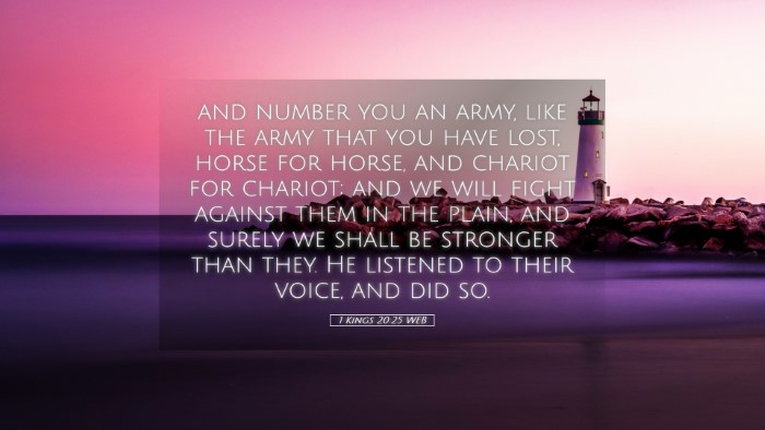 Picture 05 - 1 Kings 20:25 WEB Desktop Wallpaper - and number you an army, like the army that you - Desktop Bible Verse Wallpaper