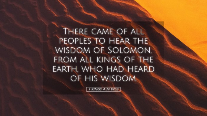 Picture 05 - 1 Kings 4:34 WEB Desktop Wallpaper - There came of all peoples to hear the wisdom of - Desktop Bible Verse Wallpaper