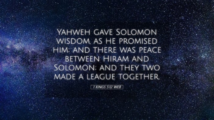 Picture 05 - 1 Kings 5:12 WEB Desktop Wallpaper - Yahweh gave Solomon wisdom, as he promised him; - Desktop Bible Verse Wallpaper