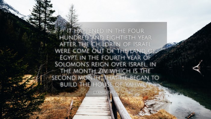 Picture 05 - 1 Kings 6:1 WEB Desktop Wallpaper - It happened in the four hundred and eightieth - Desktop Bible Verse Wallpaper
