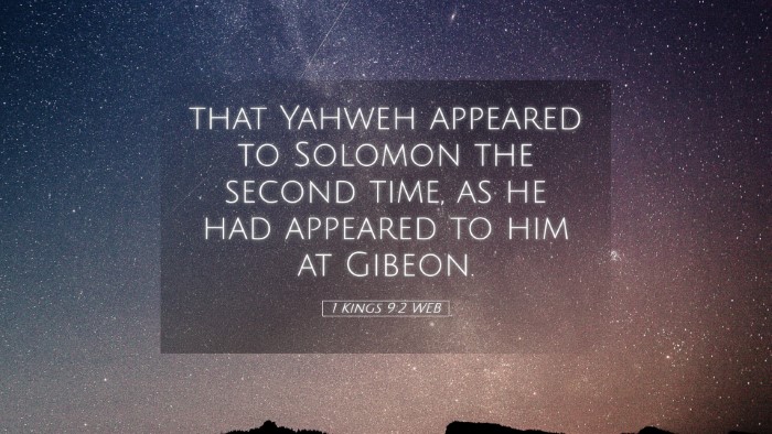 Picture 05 - 1 Kings 9:2 WEB Desktop Wallpaper - that Yahweh appeared to Solomon the second time, - Desktop Bible Verse Wallpaper