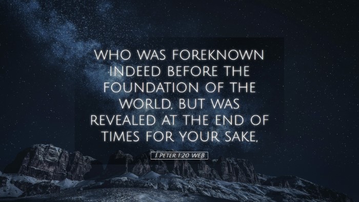 Picture 05 - 1 Peter 1:20 WEB Desktop Wallpaper - who was foreknown indeed before the foundation of - Desktop Bible Verse Wallpaper