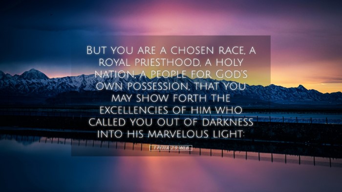 Picture 05 - 1 Peter 2:9 WEB Desktop Wallpaper - But you are a chosen race, a royal priesthood, a - Desktop Bible Verse Wallpaper