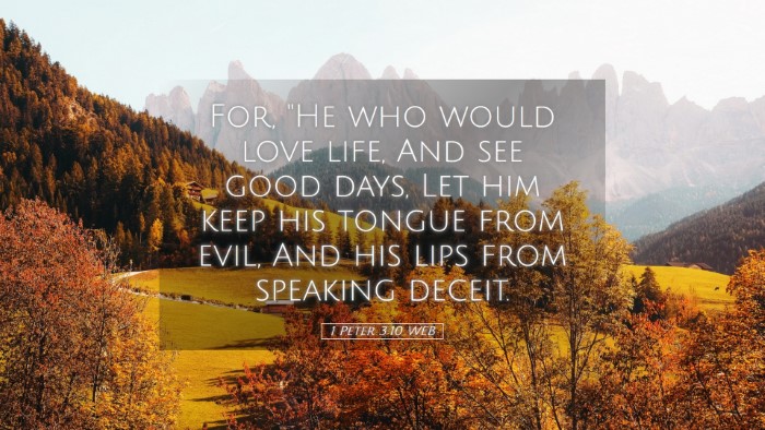 Picture 05 - 1 Peter 3:10 WEB Desktop Wallpaper - For, 