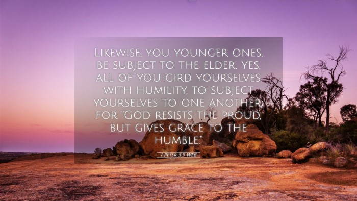Picture 05 - 1 Peter 5:5 WEB Desktop Wallpaper - Likewise, you younger ones, be subject to the - Desktop Bible Verse Wallpaper