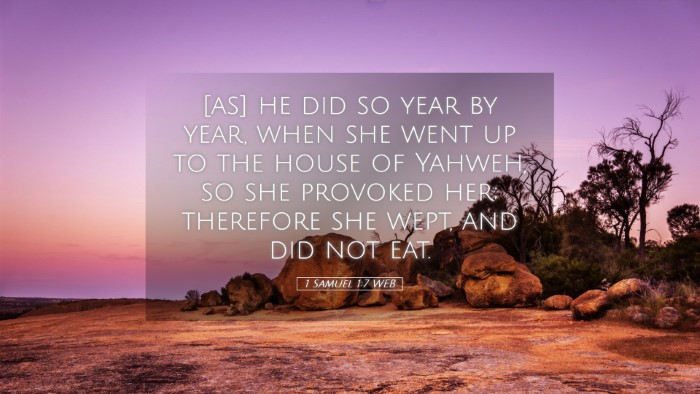 Picture 05 - 1 Samuel 1:7 WEB Desktop Wallpaper - [as] he did so year by year, when she went up to - Desktop Bible Verse Wallpaper