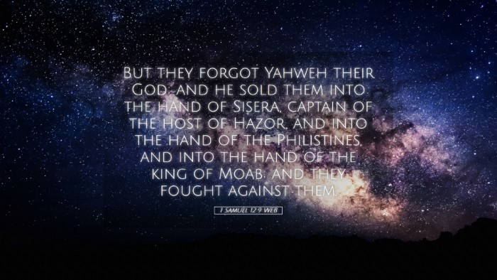 Picture 05 - 1 Samuel 12:9 WEB Desktop Wallpaper - But they forgot Yahweh their God; and he sold - Desktop Bible Verse Wallpaper