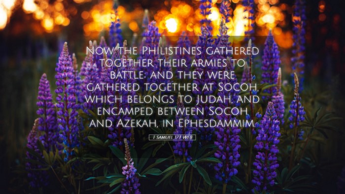 Picture 05 - 1 Samuel 17:1 WEB Desktop Wallpaper - Now the Philistines gathered together their - Desktop Bible Verse Wallpaper