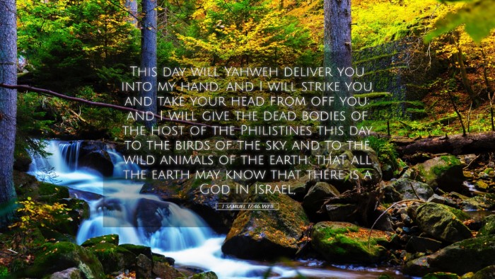 Picture 05 - 1 Samuel 17:46 WEB Desktop Wallpaper - This day will Yahweh deliver you into my hand; - Desktop Bible Verse Wallpaper