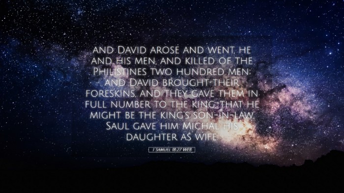 Picture 05 - 1 Samuel 18:27 WEB Desktop Wallpaper - and David arose and went, he and his men, and - Desktop Bible Verse Wallpaper
