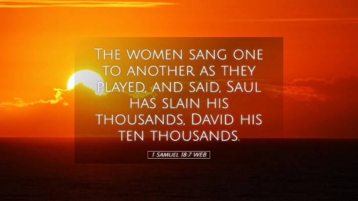 Picture 05 - 1 Samuel 18:7 WEB Desktop Wallpaper - The women sang one to another as they played, and - Desktop Bible Verse Wallpaper