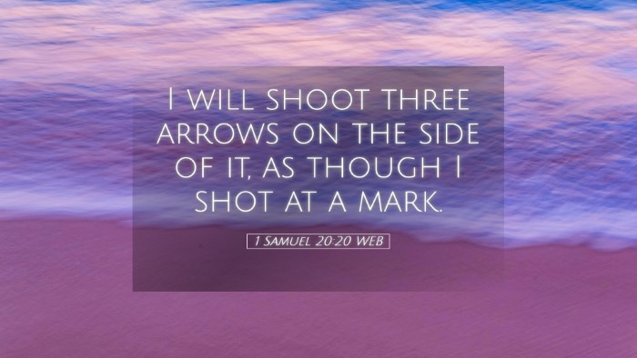 Picture 05 - 1 Samuel 20:20 WEB Desktop Wallpaper - I will shoot three arrows on the side of it, as - Desktop Bible Verse Wallpaper