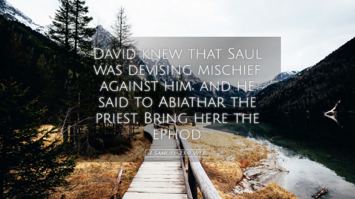 Picture 05 - 1 Samuel 23:9 WEB Desktop Wallpaper - David knew that Saul was devising mischief - Desktop Bible Verse Wallpaper