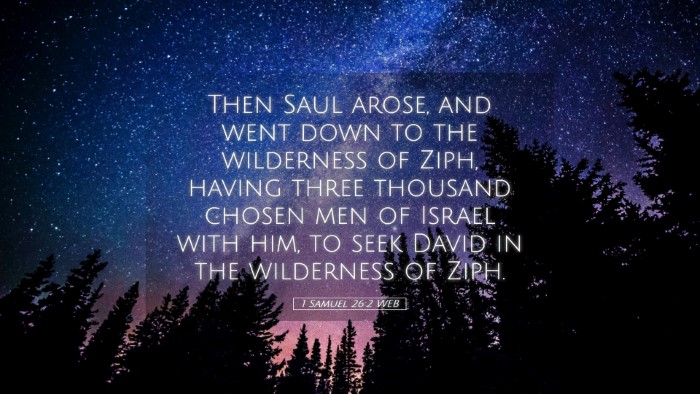 Picture 05 - 1 Samuel 26:2 WEB Desktop Wallpaper - Then Saul arose, and went down to the wilderness - Desktop Bible Verse Wallpaper