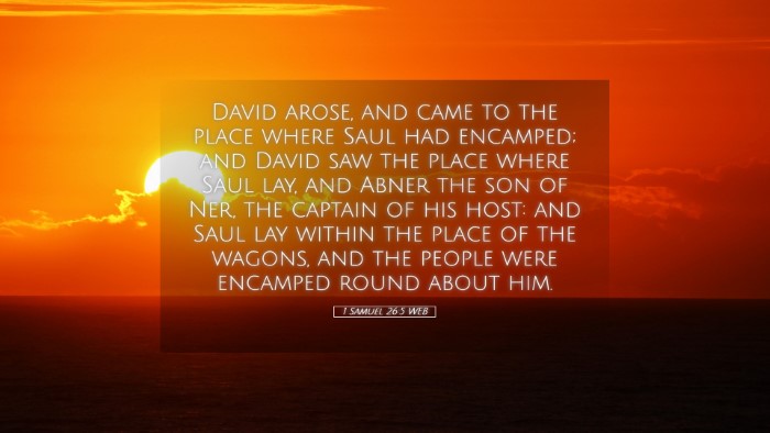 Picture 05 - 1 Samuel 26:5 WEB Desktop Wallpaper - David arose, and came to the place where Saul had - Desktop Bible Verse Wallpaper