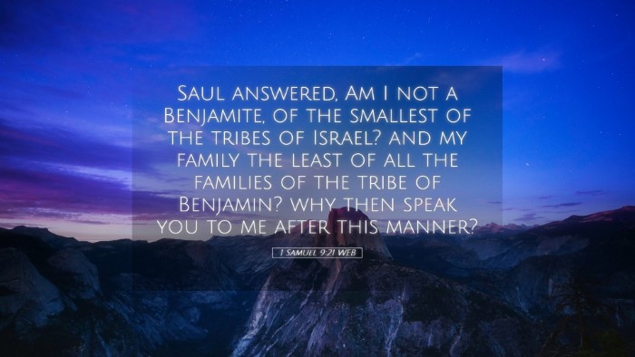 Picture 05 - 1 Samuel 9:21 WEB Desktop Wallpaper - Saul answered, Am I not a Benjamite, of the - Desktop Bible Verse Wallpaper