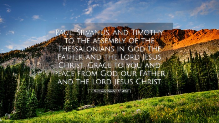 Picture 05 - 1 Thessalonians 1:1 WEB Desktop Wallpaper - Paul, Silvanus, and Timothy, to the assembly of - Desktop Bible Verse Wallpaper