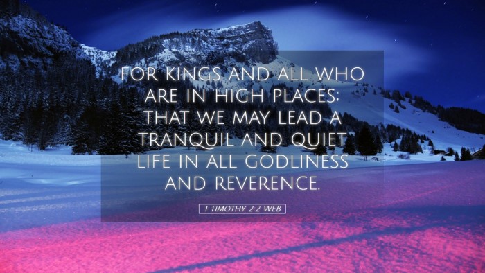 Picture 05 - 1 Timothy 2:2 WEB Desktop Wallpaper - for kings and all who are in high places; that we - Desktop Bible Verse Wallpaper
