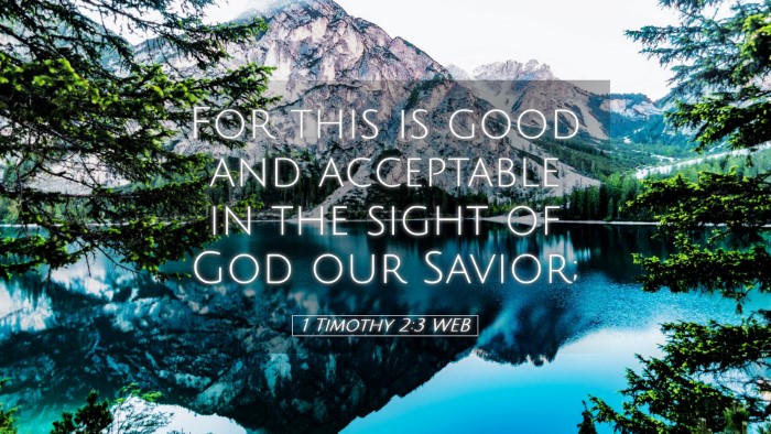 Picture 05 - 1 Timothy 2:3 WEB Desktop Wallpaper - For this is good and acceptable in the sight of - Desktop Bible Verse Wallpaper