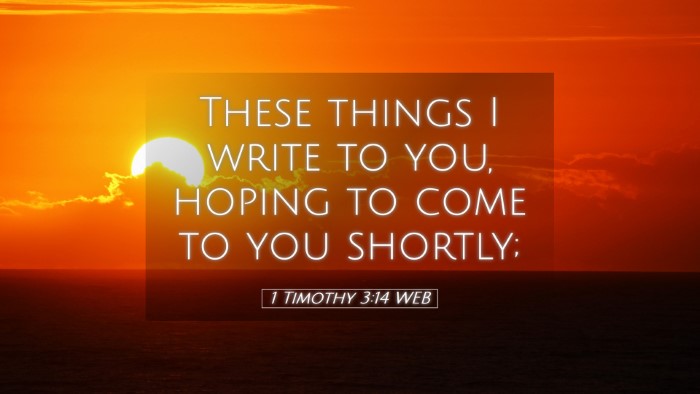 Picture 05 - 1 Timothy 3:14 WEB Desktop Wallpaper - These things I write to you, hoping to come to - Desktop Bible Verse Wallpaper