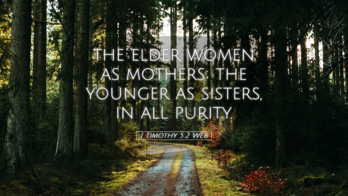 Picture 05 - 1 Timothy 5:2 WEB Desktop Wallpaper - the elder women as mothers; the younger as - Desktop Bible Verse Wallpaper